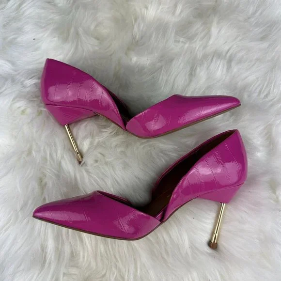 Kurt Geiger Bond 90 D'orsay Pumps in Bright Pink - Picture 4 of 6